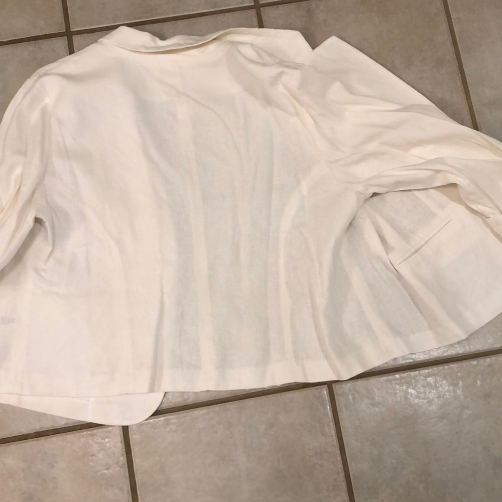 Cato ivory linen jacket 18/20 - Picture 4 of 5